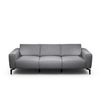 3-SITZER-SOFA Chenille Anthrazit  - Anthrazit/Schwarz, Design, Textil/Metall (250/86/86-94cm) - SENSOO