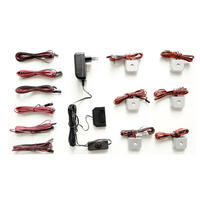 GLASBODENBELEUCHTUNGS-SET  4/2/4 cm  - Silberfarben, Design, Kunststoff/Metall (4/2/4cm) - Livetastic