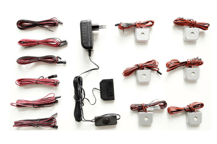 Glasbodenbeleuchtung 6-Tlg 4,2 W Led dimmbar