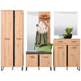 GARDEROBE 5-teilig  in 260/194,5/35 cm  - Schwarz/Eiche Artisan, Basics, Holzwerkstoff (260/194,5/35cm) - Carryhome