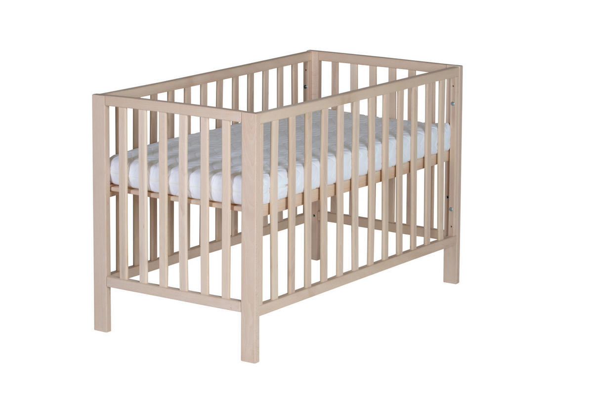 GITTERBETT    - Buchefarben, Basics, Holz (125/80/66cm) - Schardt
