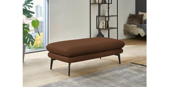 ECKSOFA in Echtleder Hellbraun  310/180 cm  - Hellbraun/Schwarz, Design, Leder/Metall (310/180cm) - Dieter Knoll
