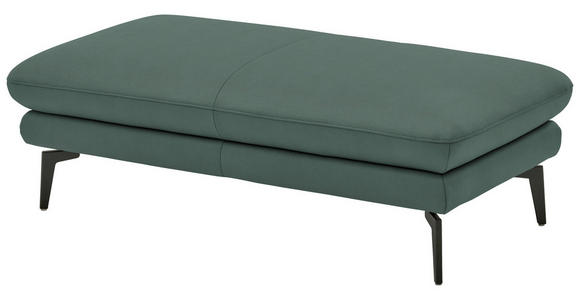 3-SITZER-SOFA in Leder Opal - Opal/Schwarz, Design, Leder/Metall (222/86/104cm) - Dieter Knoll