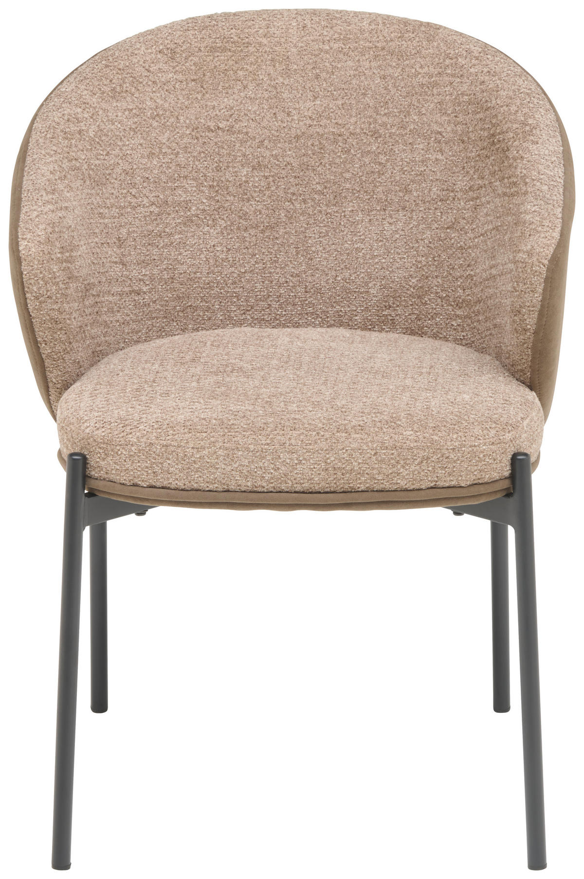 ARMLEHNSTUHL  in Eisen Samt  - Schwarz/Braun, MODERN, Textil/Metall (56/76,5/57,5cm) - MID.YOU