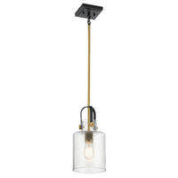 HÄNGLAMPA Elstead Kitner 18/65.4 cm  - mässingsfärgad, Klassisk, metall/glas (18/65.4cm) - Elstead Lighting
