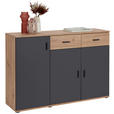 KOMMODE  in 119,9/82/34,7 cm  - Anthrazit/Schwarz, MODERN, Holzwerkstoff/Kunststoff (119,9/82/34,7cm) - Xora