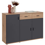 KOMMODE  in 119,9/82/34,7 cm  - Anthrazit/Schwarz, MODERN, Holzwerkstoff/Kunststoff (119,9/82/34,7cm) - Xora