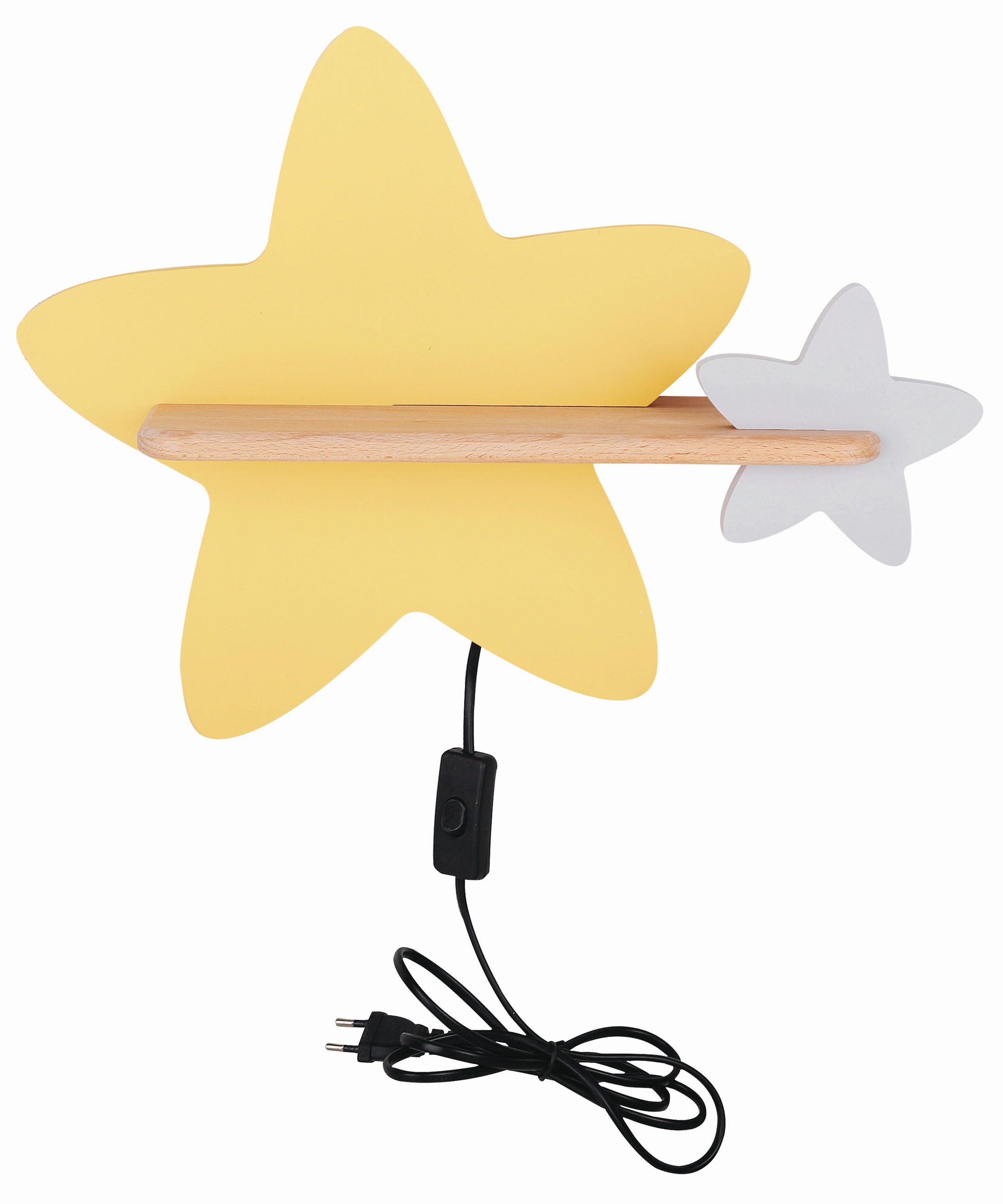 KINDERWANDLEUCHTE 40/12/31 cm   - Goldfarben/Grau, Basics, Holz/Holzwerkstoff (40/12/31cm)