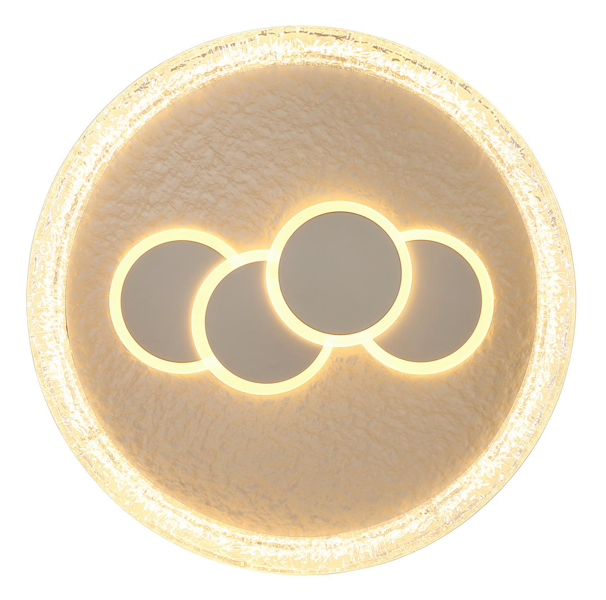 LED-DECKENLEUCHTE 49,5/7 cm   - Klar/Goldfarben, Design, Kunststoff/Metall (49,5/7cm) - Globo