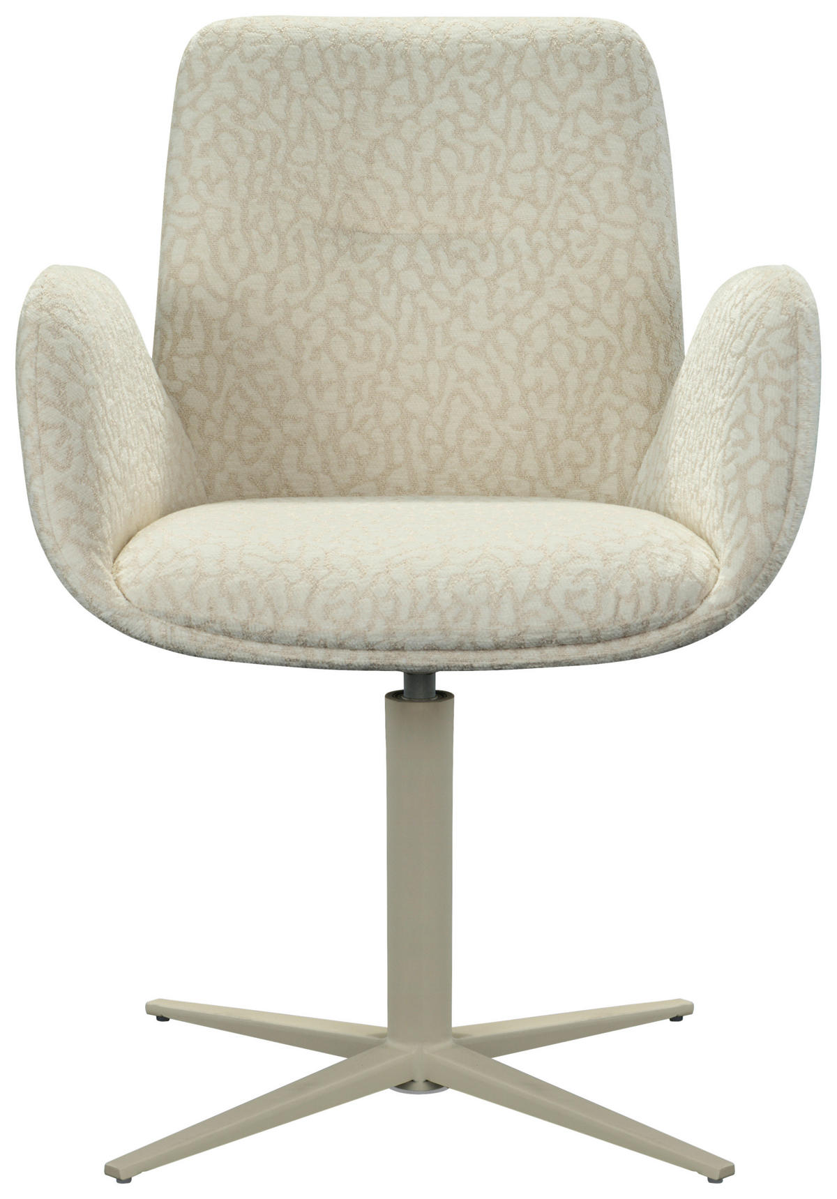 ARMLEHNSTUHL  in Eisen Mikrofaser  - Beige/Schwarz, Design, Textil/Metall (62/85,5/61,5cm) - Lomoco