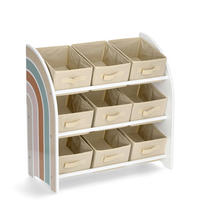 KINDERREGAL Rainbow Weiß, Beige  - Beige/Weiß, Basics, Holzwerkstoff/Textil (65/30/64cm) - Zeller Present