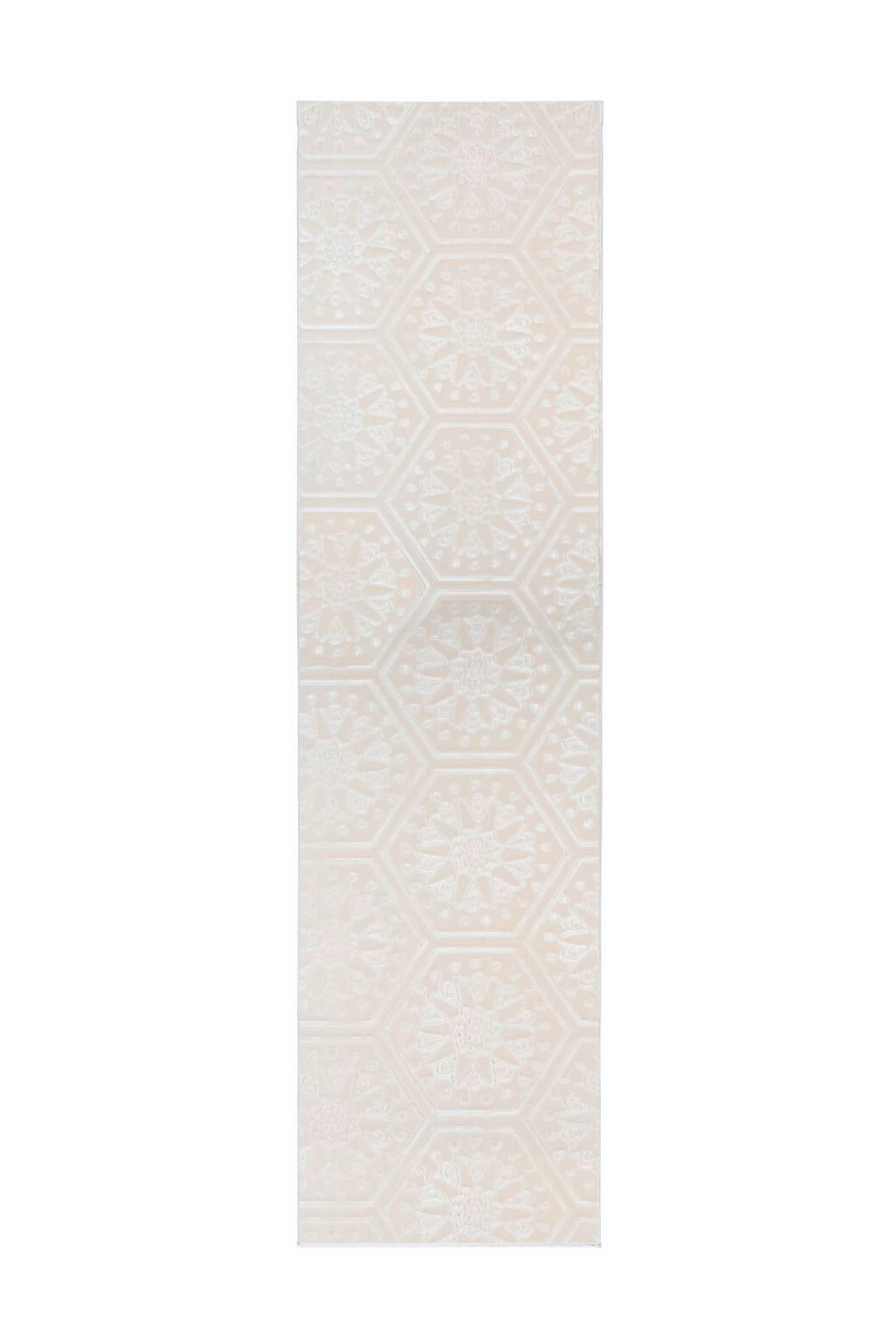 LÄUFER 80/300 cm Monroe 225 Weiß  - Weiß, KONVENTIONELL, Kunststoff/Textil (80/300cm)