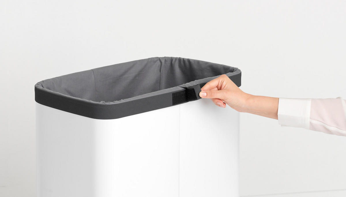 KOŠ ZA PERILO - bela, Basics, kovina/umetna masa (54/67/32cm) - Brabantia