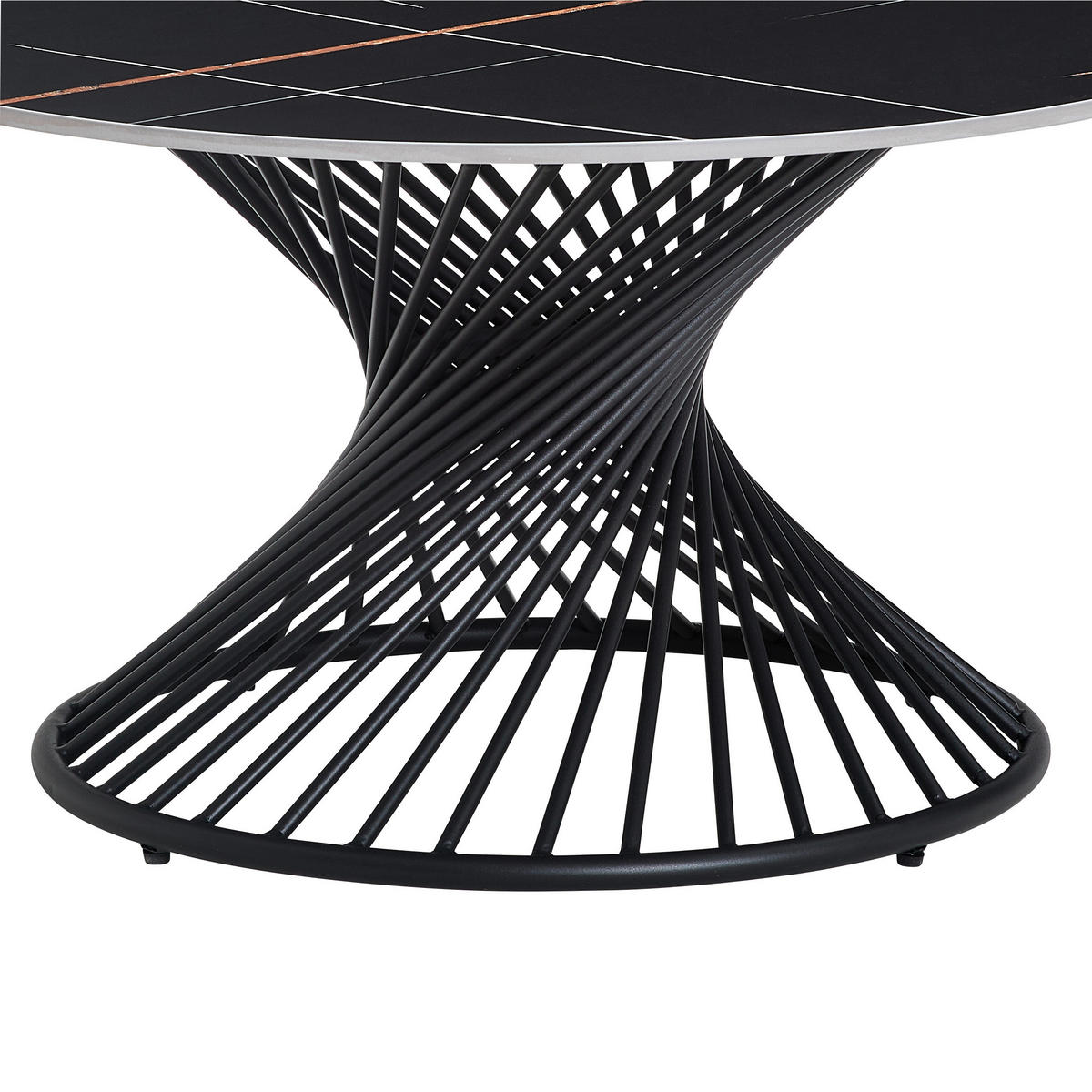 COUCHTISCH in Metall, Keramik 80/80/43 cm  - Schwarz, Design, Keramik/Metall (80/80/43cm) - MID.YOU