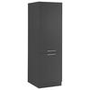 MEHRZWECKSCHRANK 60/200/68 cm  in Anthrazit  - Chromfarben/Anthrazit, Design, Holzwerkstoff/Kunststoff (60/200/68cm)