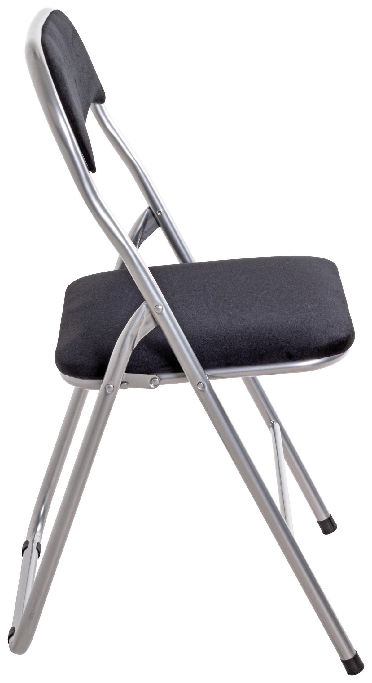 KLAPPSESSEL in Metall, Textil Grau, Schwarz  - Schwarz/Grau, Basics, Textil/Metall (45/81/45cm)