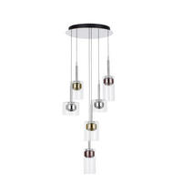 LED-HÄNGELEUCHTE Split 46/150 cm  - Klar/Chromfarben, Design, Glas/Kunststoff (46/150cm) - Dieter Knoll