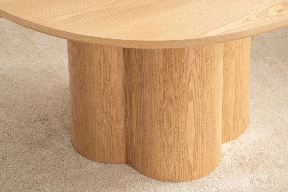 ESSTISCH 120/120/75 cm Echtholz, Nachbildung  Holz, Wellpappe rund Eichefarben  - Eichefarben, Design, Holz/Wellpappe (120/120/75cm) - Niels Andersson