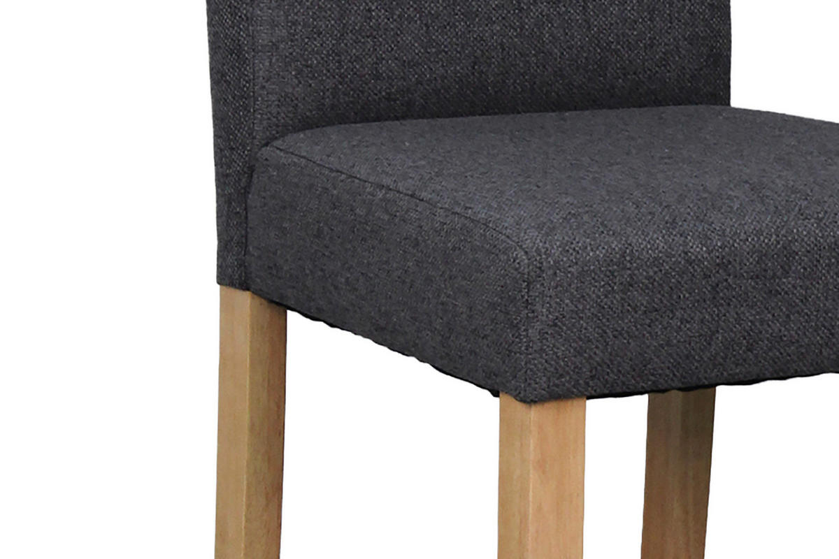 STUHL-SET - Dunkelgrau/Schwarz, MODERN, Holz/Textil (47/99,5/60cm) - MID.YOU
