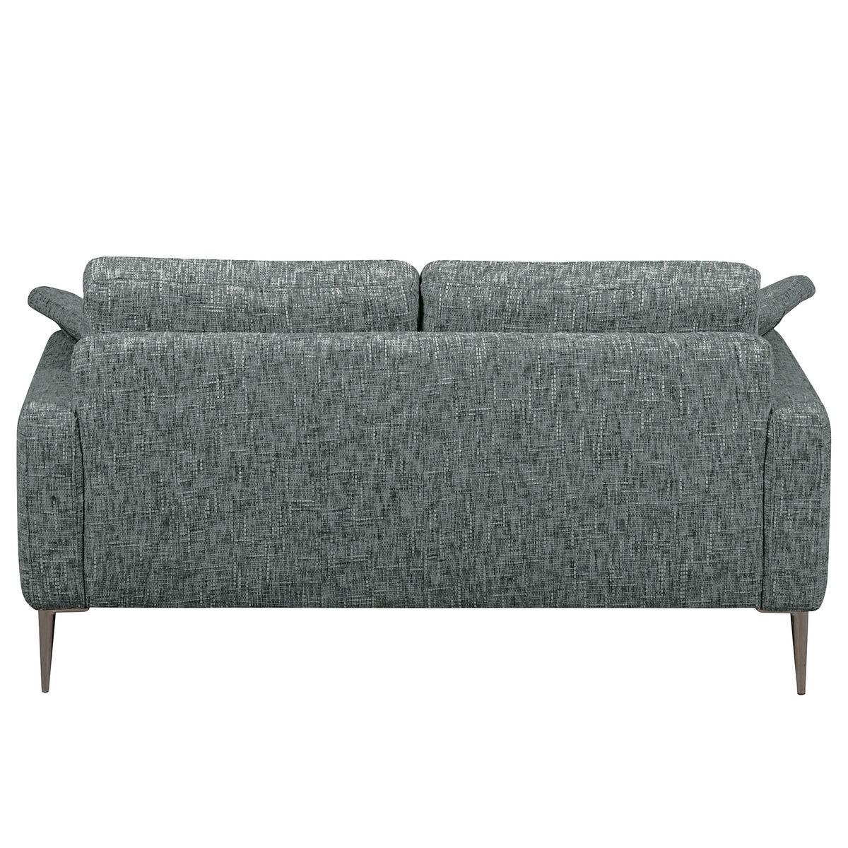 2-SITZER-SOFA Webstoff Anthrazit  - Anthrazit/Schwarzchrom, Design, Textil/Metall (157/85/92cm) - Livetastic
