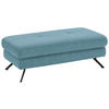 HOCKER in Textil Blau  - Blau/Schwarz, Design, Textil/Metall (130/47/65cm) - Beldomo System