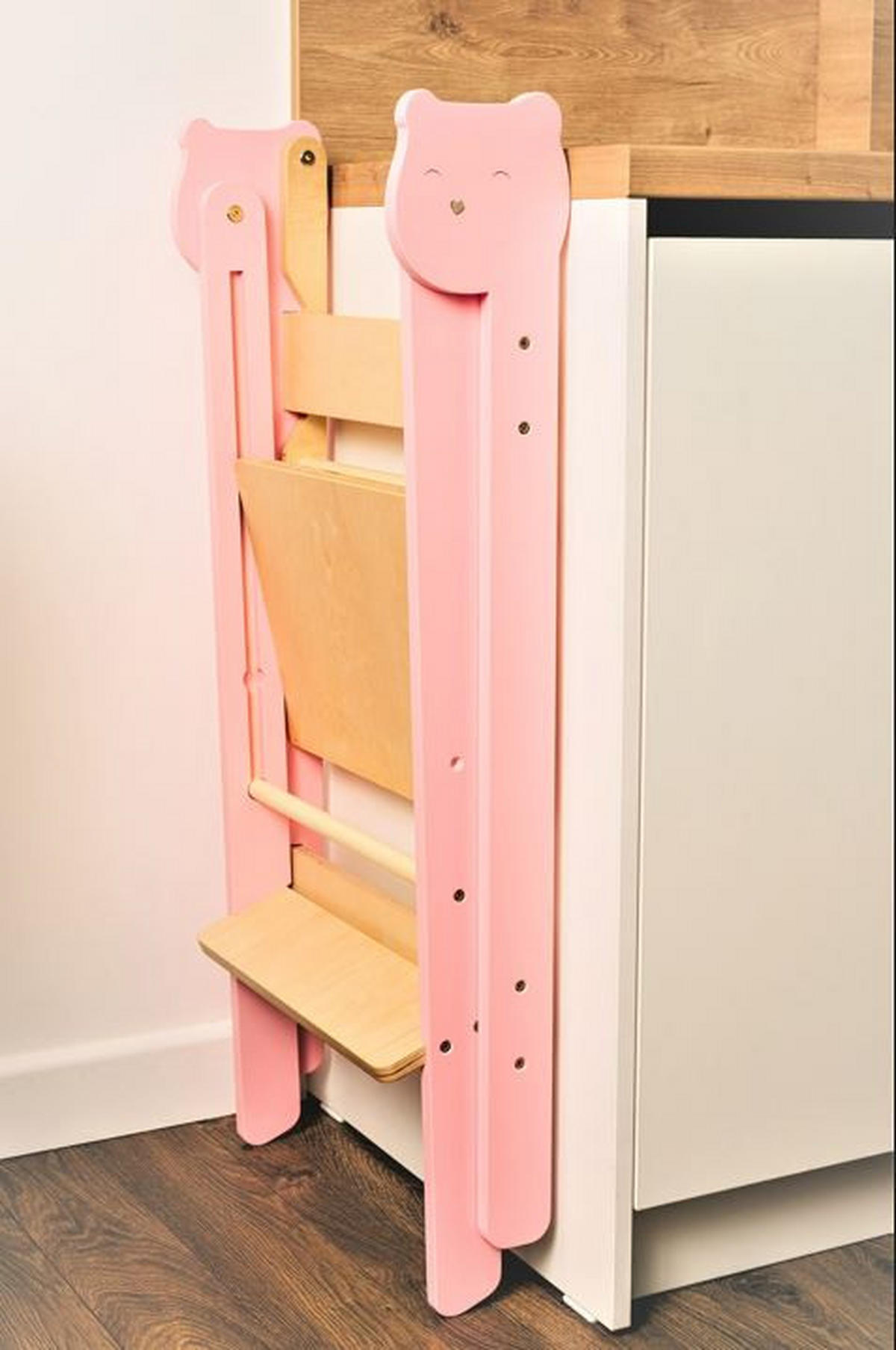 LERNTURM  - Pink/Naturfarben, Basics, Holz (38/90/40cm)