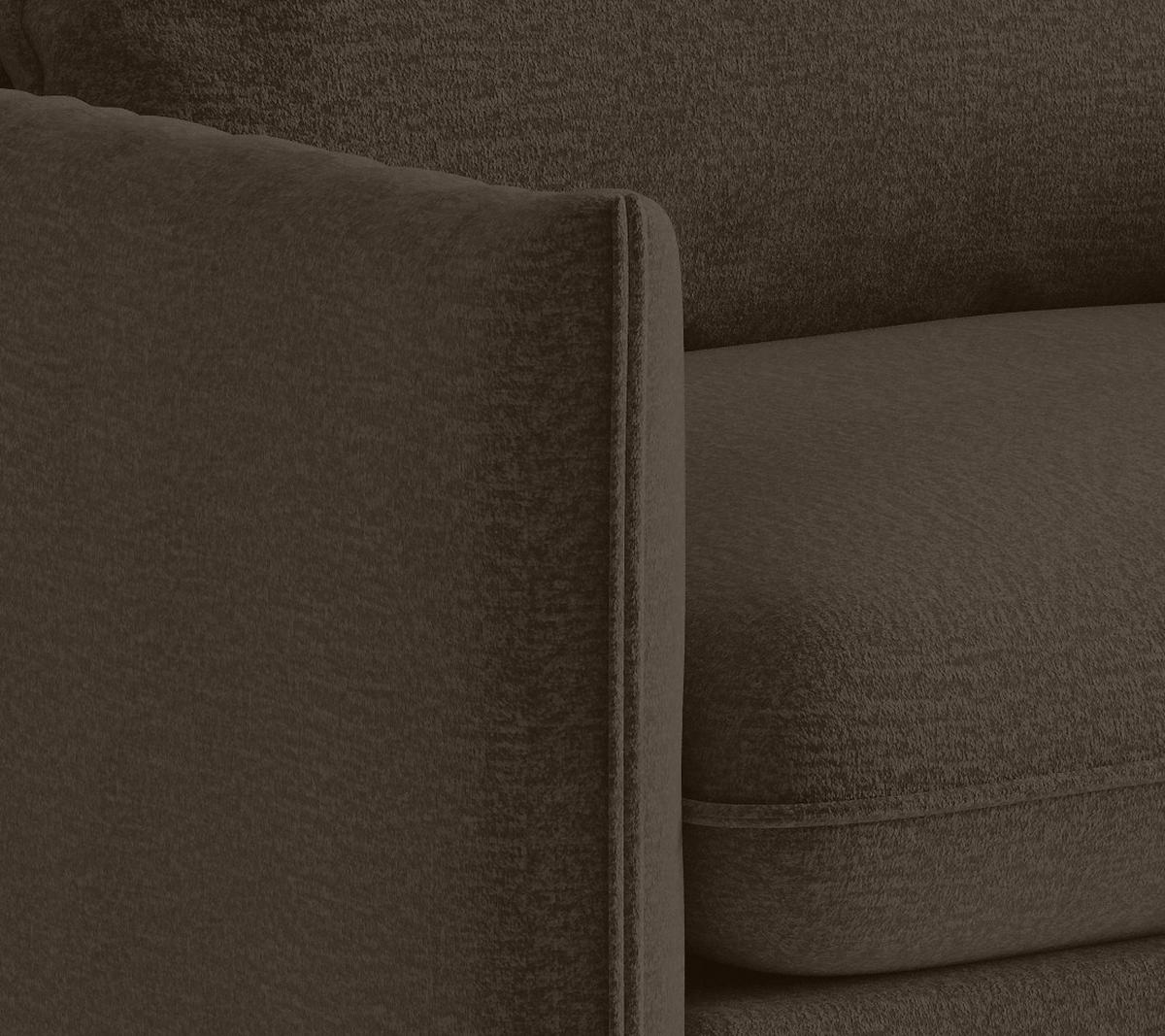 SEDACÍ SESTAVA, textil, hnědá - černá/hnědá, Design, kov/textil (215/85/92cm) - Livetastic
