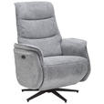 RELAXSESSEL Webstoff    - Schwarz/Grau, KONVENTIONELL, Textil/Metall (71/108-73/89-162cm) - Cantus