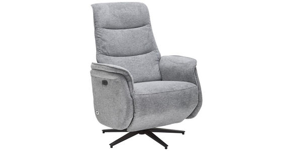 RELAXSESSEL Webstoff - Schwarz/Grau, KONVENTIONELL, Textil/Metall (71/108-73/89-162cm) - Cantus
