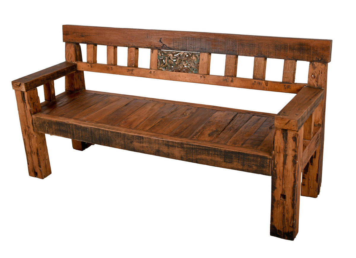 GARTENBANK 180/90/54,5 cm Teakholz   - Dunkelbraun, Basics, Holz (180/90/54,5cm) - Gardenson