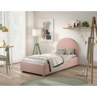 KINDER-/JUNIORBETT - Naturfarben/Rosa, ROMANTIK / LANDHAUS, Holz/Textil (90/200cm) - Vipack