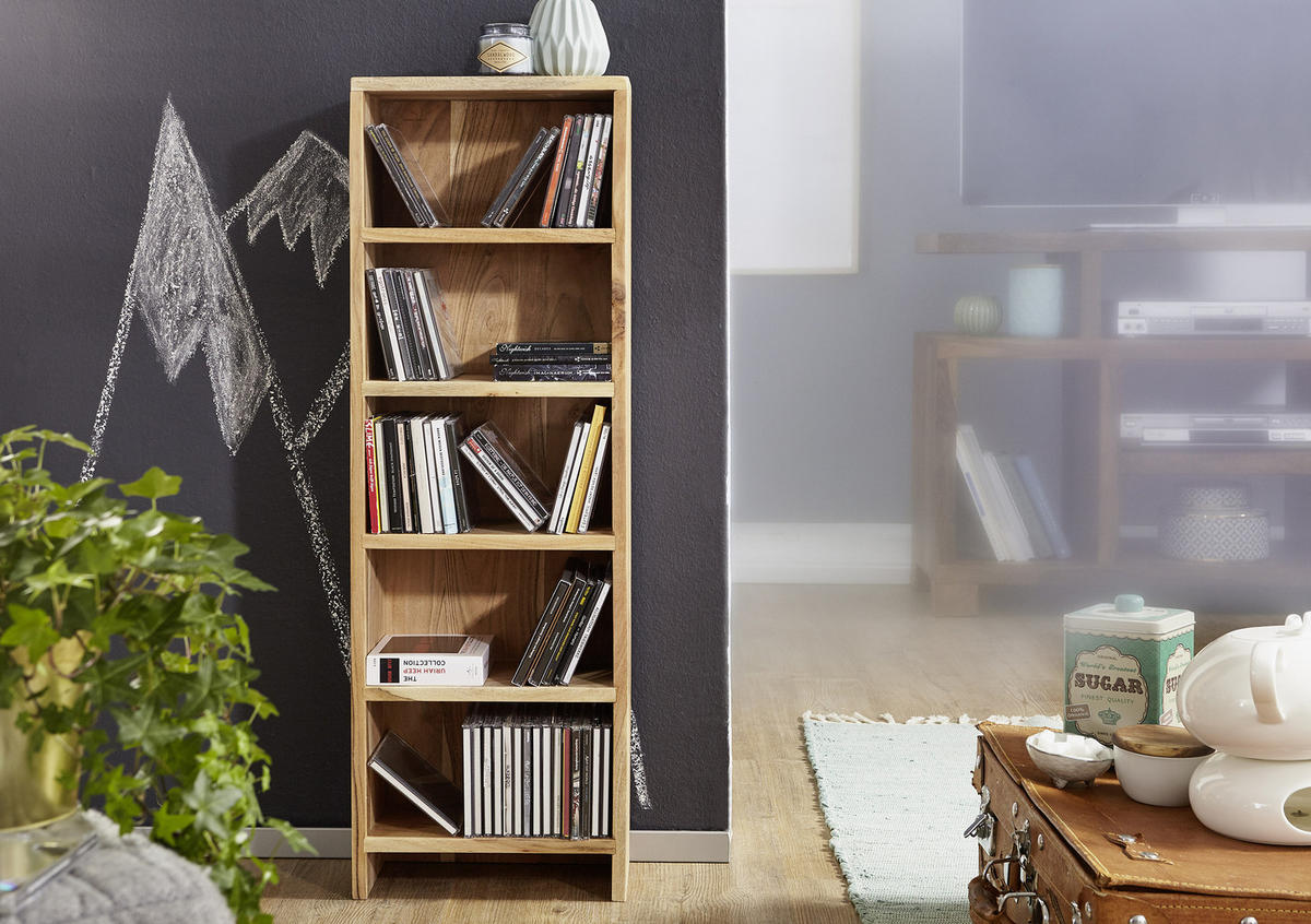 CD-REGAL - Akaziefarben, Modern, Holz (30/90/17cm) - MID.YOU