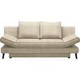SCHLAFSOFA  in Webstoff Beige  - Beige/Schwarz, Design, Textil/Metall (200/85/90cm) - Xora