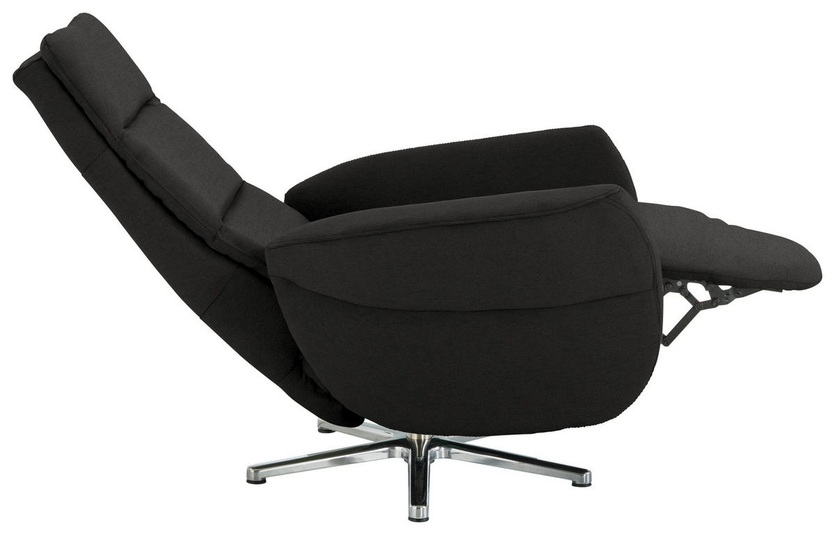 RELAXSESSEL Textil Anthrazit  - Chromfarben/Anthrazit, Design, Textil/Metall (78/113/83cm) - Beldomo Speed