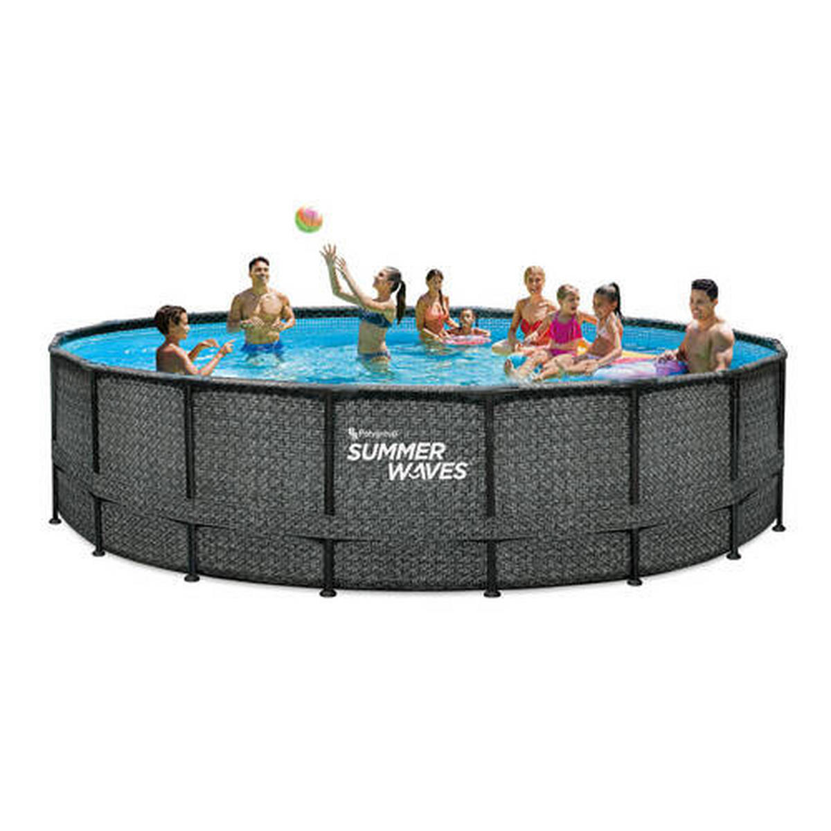 POOL 549/132 cm  - Grau, KONVENTIONELL, Kunststoff (549/132cm) - Ambia Garden