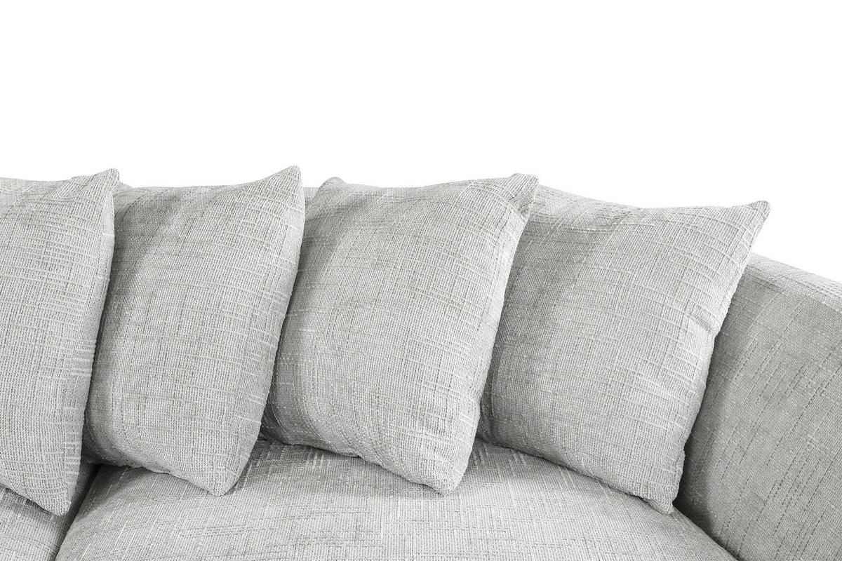 BIGSOFA Chenille Hellgrau  - Hellgrau, Design, Textil (240/79/118cm) - Carryhome