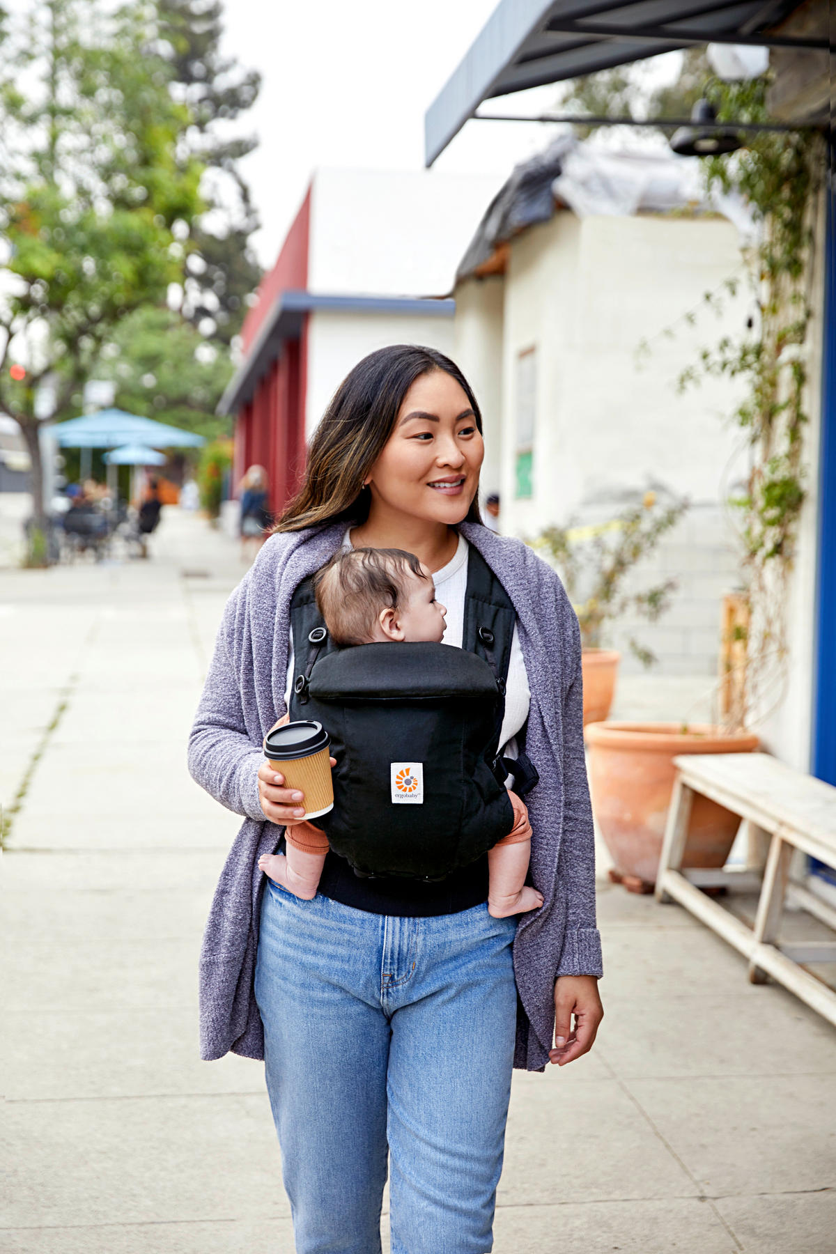 BABYTRAGE Adapt Soft Touch Cotton  - Schwarz, Basics, Textil (26,8/17/17cm) - Ergobaby