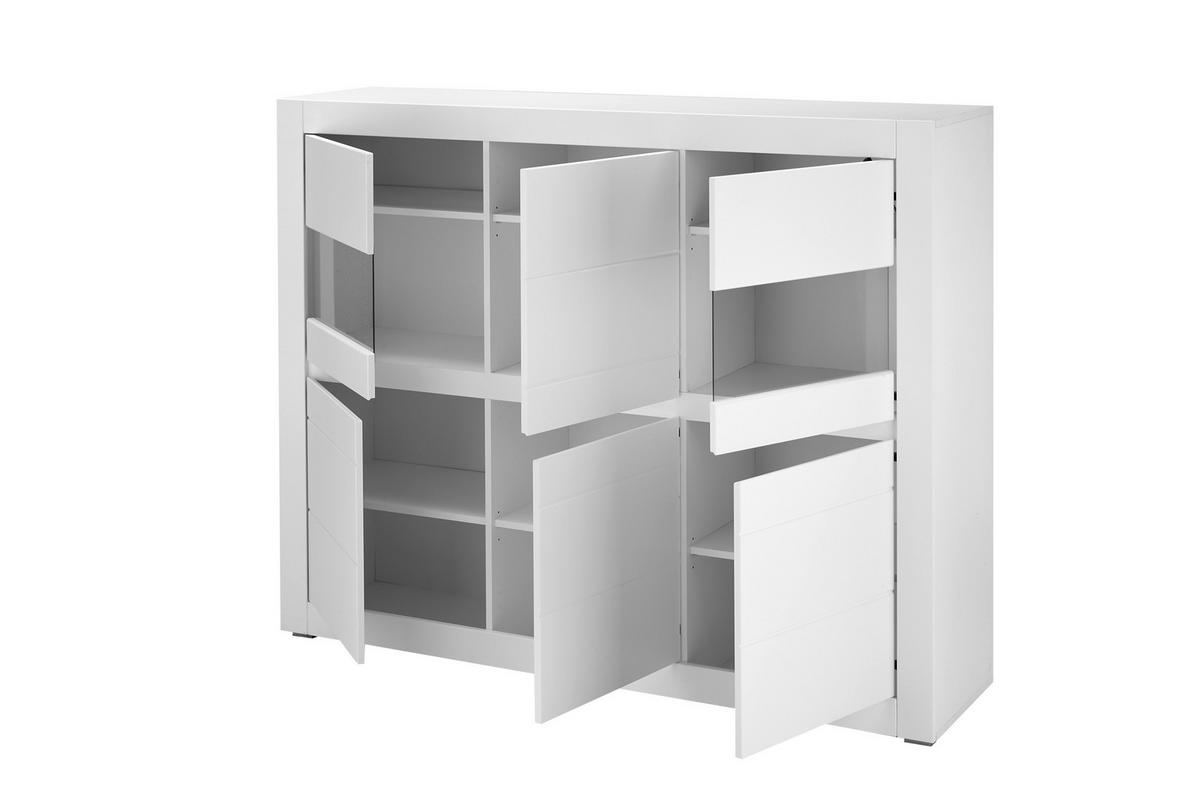 HIGHBOARD , 165/132/42 cm,  - Eichefarben/Silberfarben, Design, Holzwerkstoff/Kunststoff (165/132/42cm) - MID.YOU