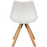 STUHL Lederlook Eiche massiv Eichefarben, Weiß - Eichefarben/Weiß, Design, Holz/Kunststoff (48/82/56cm) - Carryhome