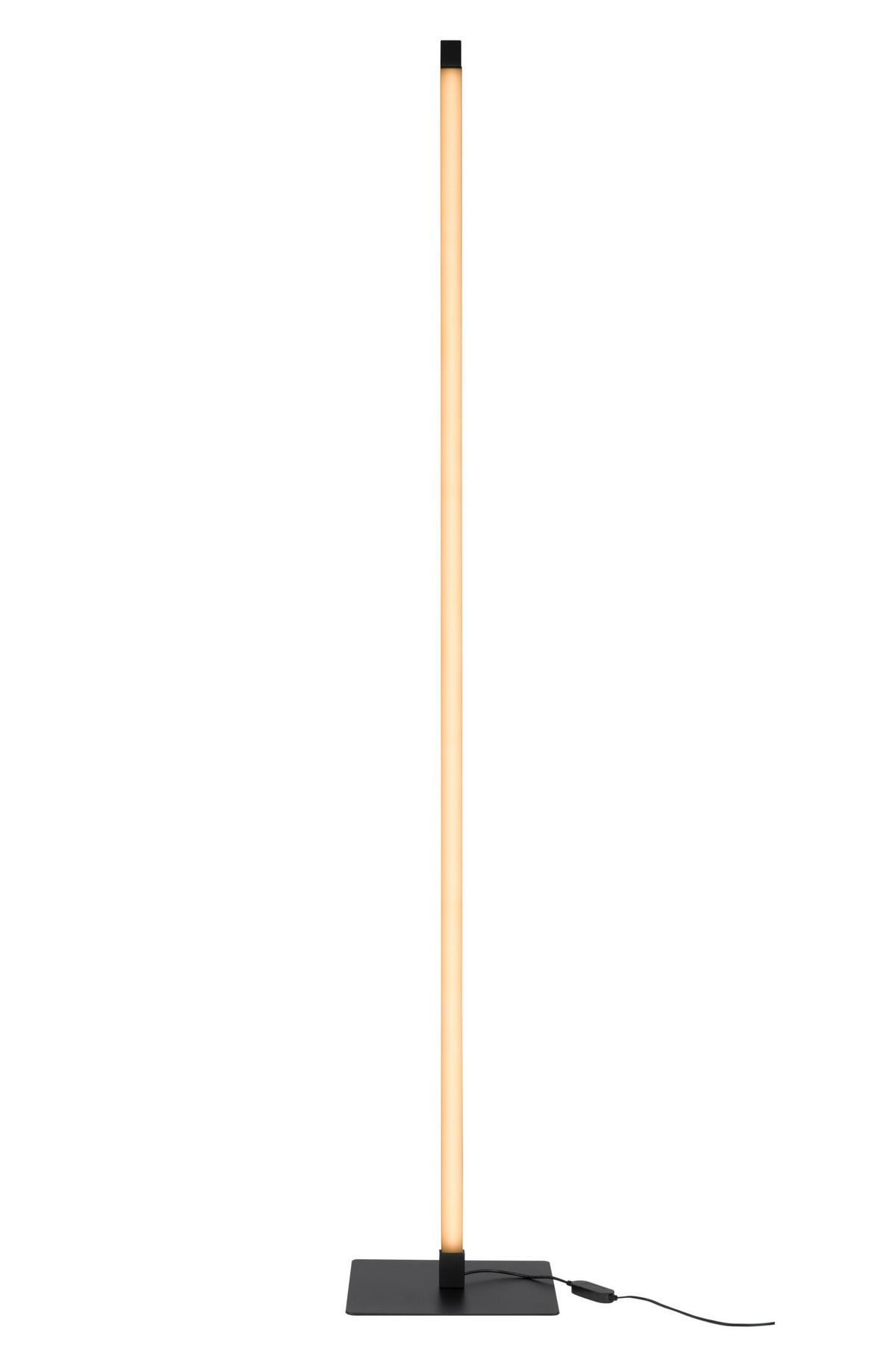LED ÁLLÓLÁMPA - fekete/fehér, Lifestyle, műanyag/fém (24,5/148/24,5cm) - Novel