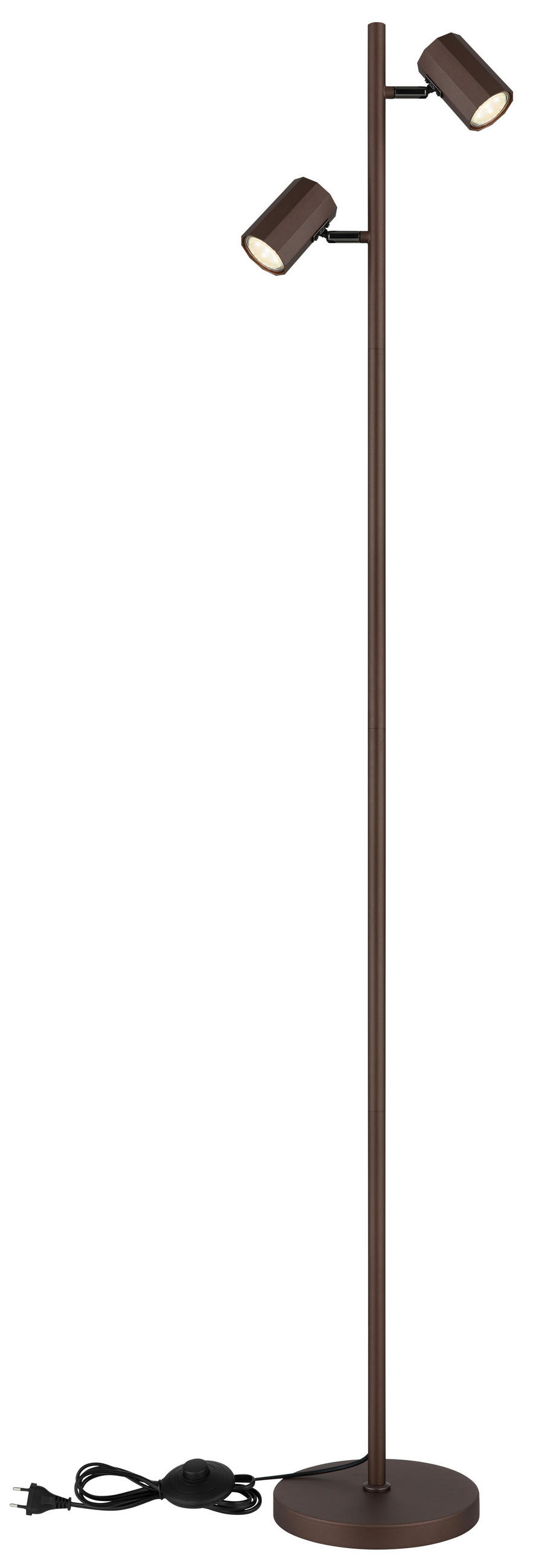 STOJACÍ LAMPA, 27/22/158 cm - bronzová, Design, kov (27/22/158cm) - Globo