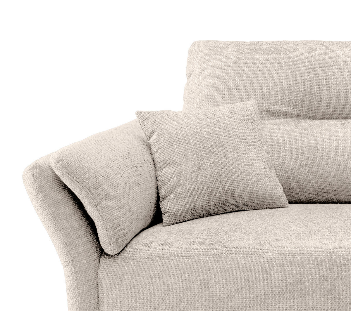ECKSOFA in Struktur Weiss  - Weiss/Schwarz, Modern, Holz/Textil (269/172cm) - MID.YOU