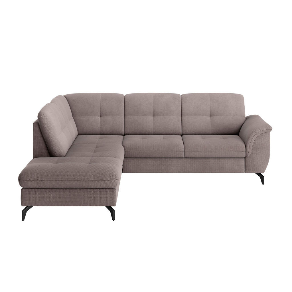 Thumbnail - Sit & More Ecksofa Zora E, Taupe, Textil, 5,5-Sitzer, Ottomane links, L-Form, 244x212 cm, Goldenes M, Oeko-Tex® Standard...