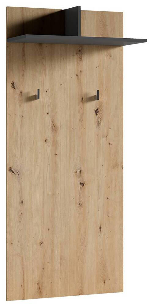 GARDEROBENPANEEL  in 60/136/27 cm  - Anthrazit/Eiche Artisan, MODERN, Holzwerkstoff (60/136/27cm) - MID.YOU