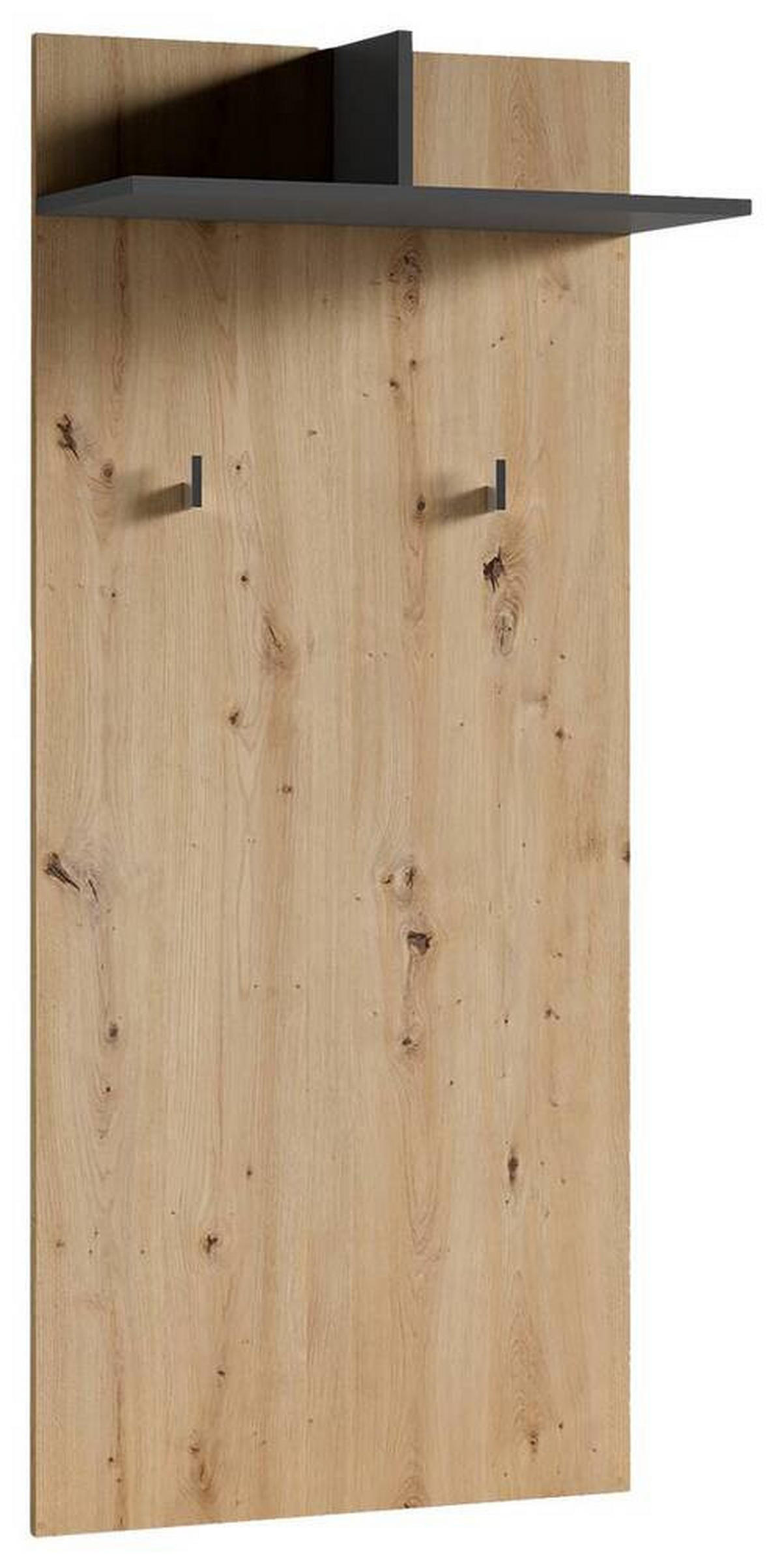 GARDEROBENPANEEL  in 60/136/27 cm  - Anthrazit/Eiche Artisan, MODERN, Holzwerkstoff (60/136/27cm) - MID.YOU