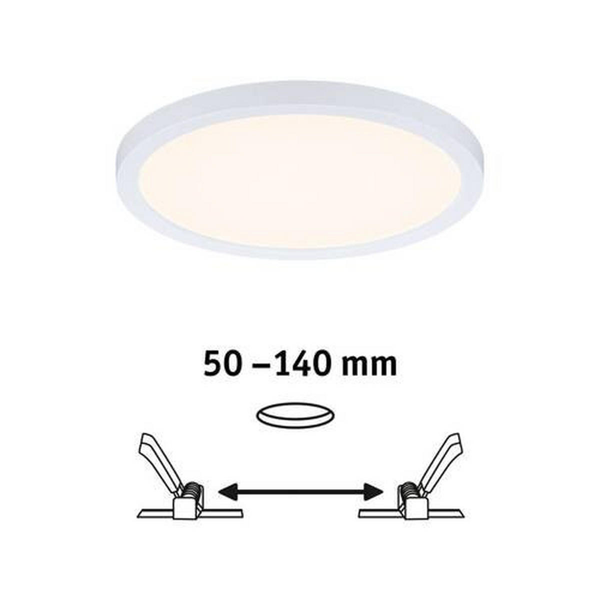 LED-PANEEL 17,5 cm   - Weiß, Design, Kunststoff (17,5cm) - Paulmann