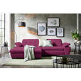 ECKSOFA in Webstoff Lila  - Lila/Schwarz, Design, Textil/Metall (180/265cm) - Carryhome