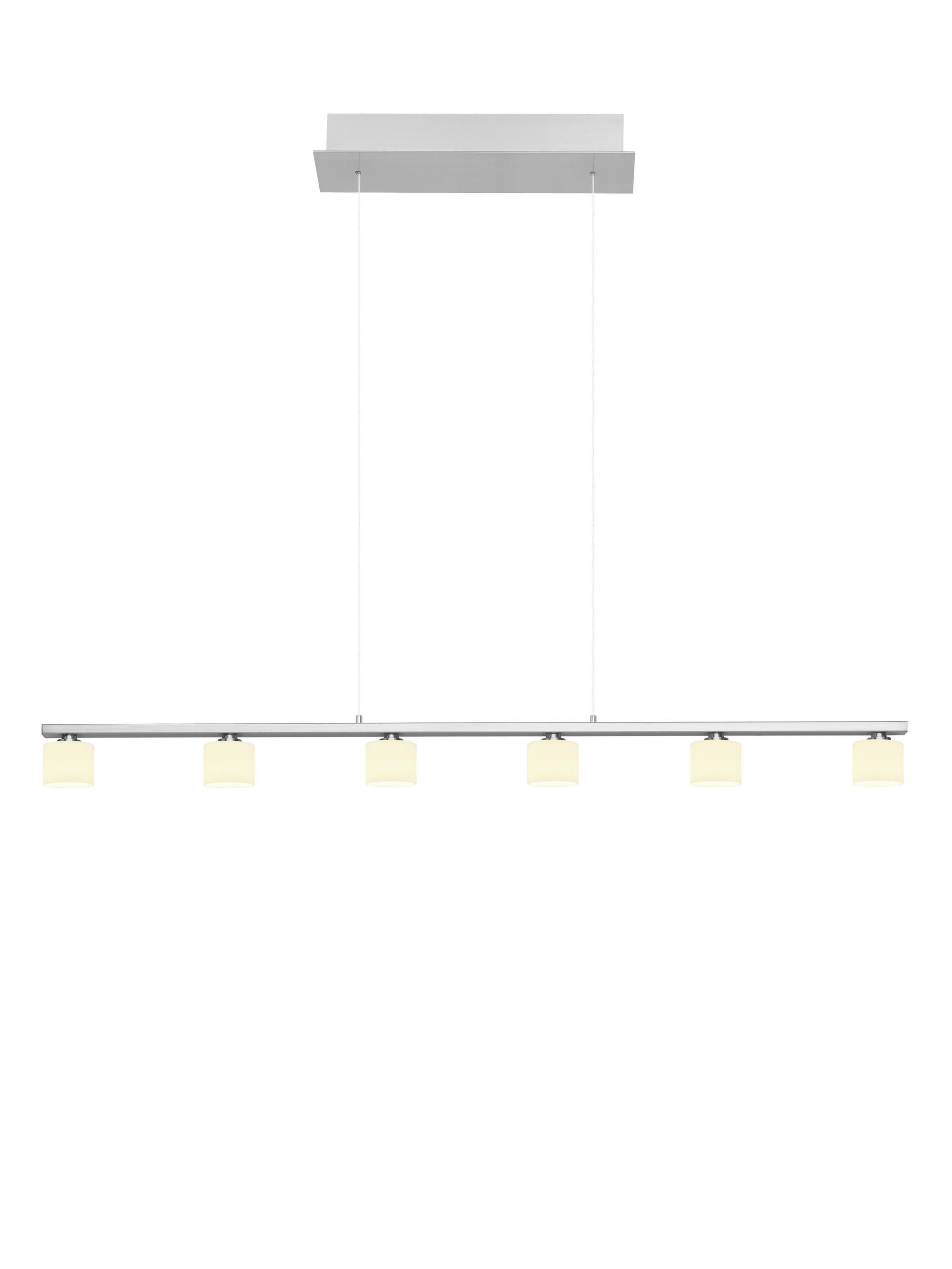 LED-HÄNGELEUCHTE 114/20/150 cm  - Nickelfarben, Design, Metall (114/20/150cm) - Hell