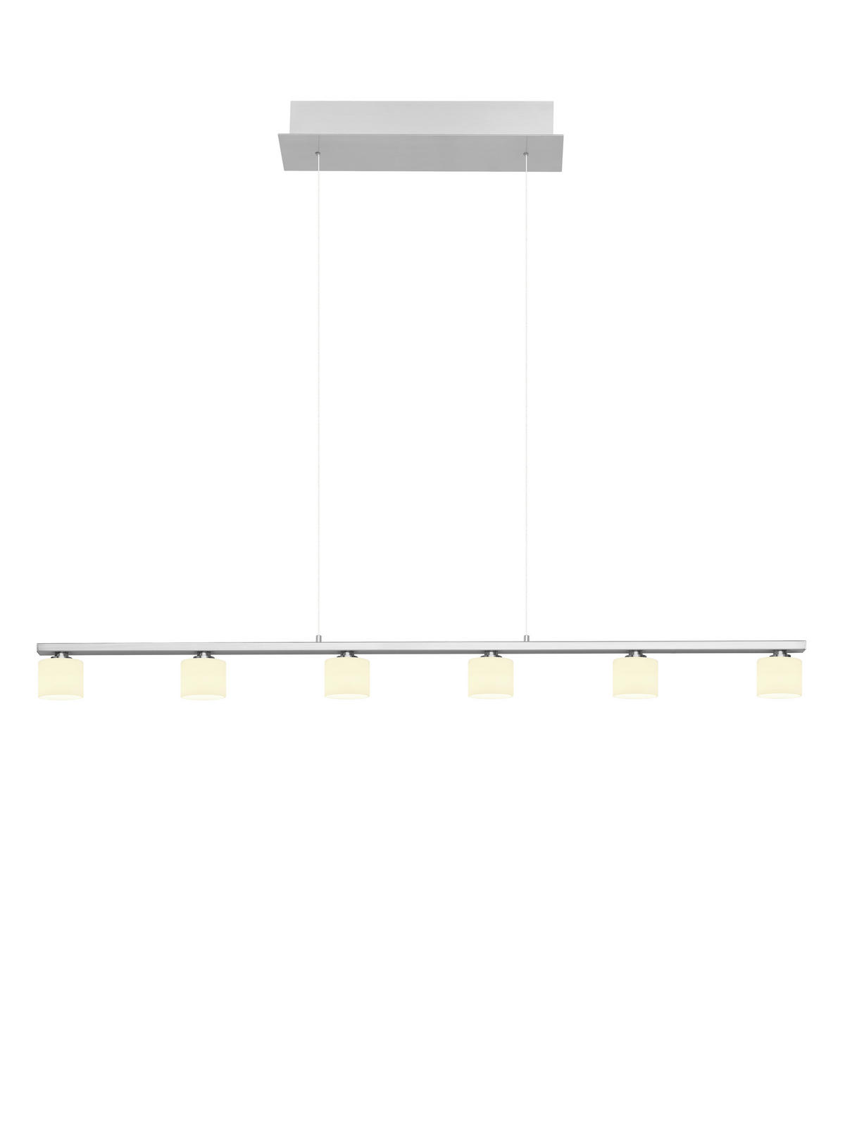 LED-HÄNGELEUCHTE 114/20/150 cm  - Nickelfarben, Design, Metall (114/20/150cm) - Hell