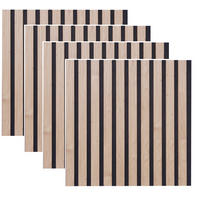 AKUSTIKPANEEL Nachbildung, Echtholz 40/40/2,1 cm 4 Stück  - Schwarz/Eiche Artisan, Trend, Holz/Holzwerkstoff (40/40/2,1cm) - Boxxx